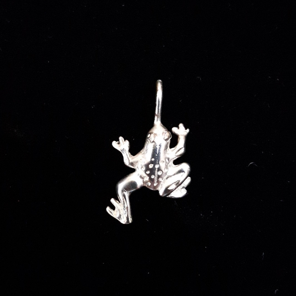 Sterling Silver tree frog pendant
